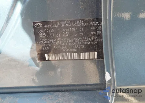 2015 Hyundai Sonata Sport from USA, damaged, VIN 5NPE34AF1FH165798
